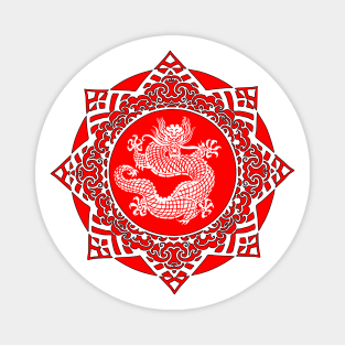 White Dragon Star Magnet